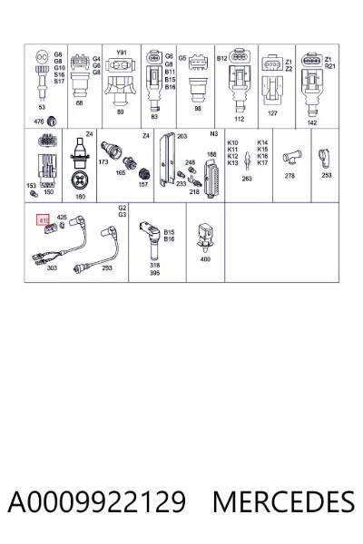Soporte sensor ABS MERCEDES A0009922129