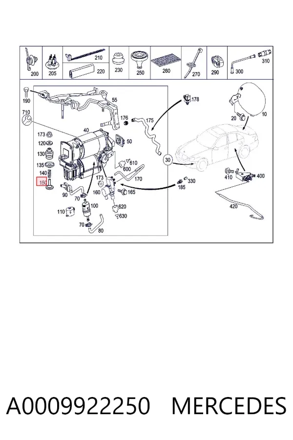  A0009922250 Mercedes