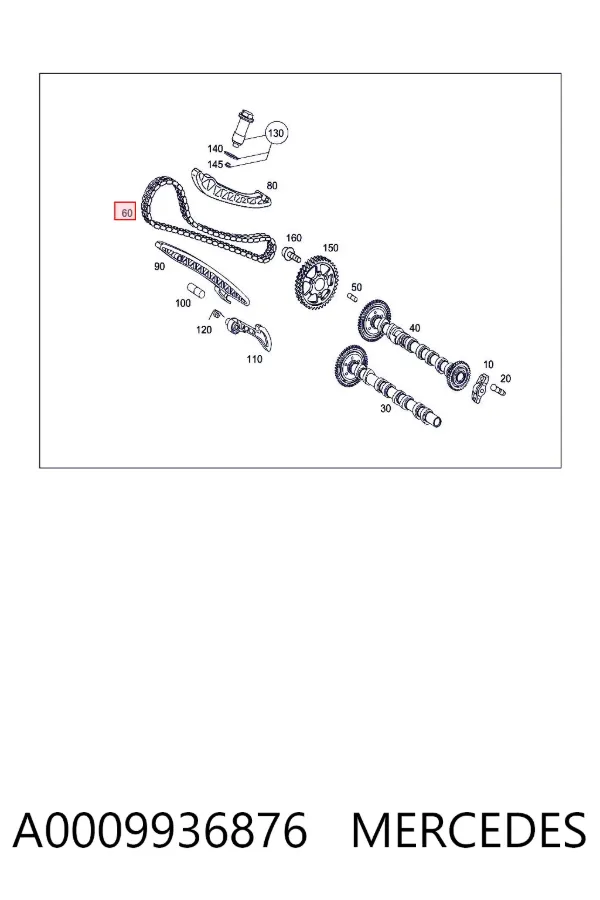 Cadena de distribución A0009936876 Mercedes