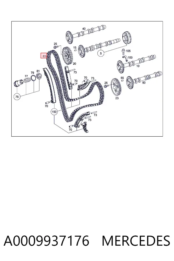 Cadena de distribución A0009937176 Mercedes