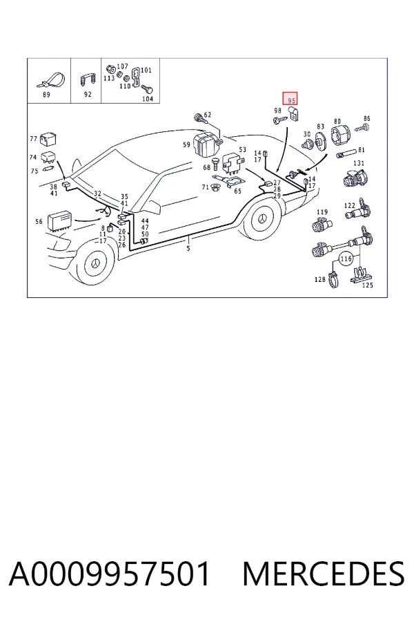  A0009957501 Mercedes