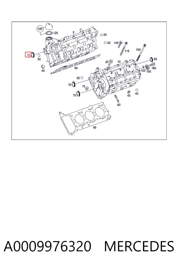 Tapa culata A0009976320 Mercedes