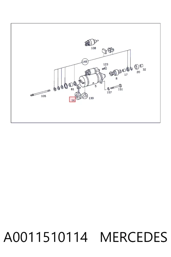 Portaescobillas motor de arranque A0011510114 Mercedes