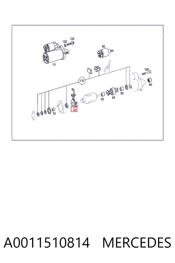 Portaescobillas motor de arranque A0011510814 Mercedes