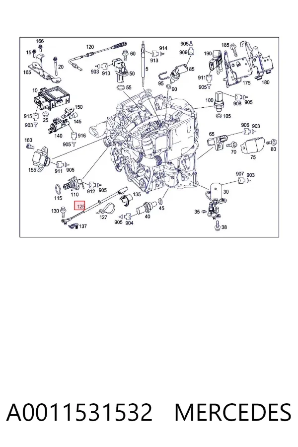 Sensor de árbol de levas A0011531532 Mercedes