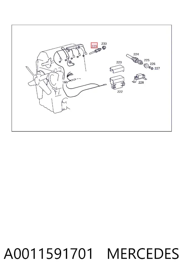 Bujía de precalentamiento A0011591701 Mercedes