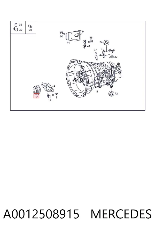 Cojinete de embrague A0012508915 Mercedes