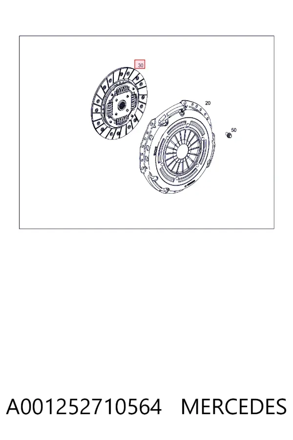 Disco de embrague A001252710564 Mercedes