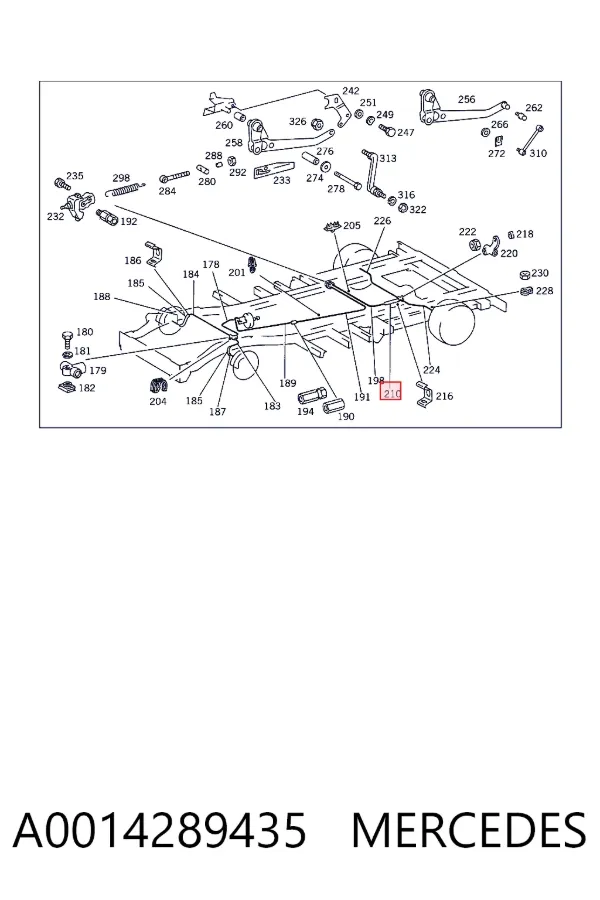 Latiguillos de freno delantero A0014289435 Mercedes