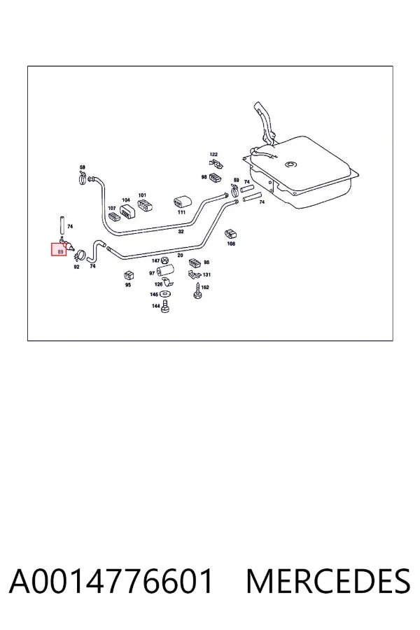 Filtro de combustible A0014776601 Mercedes