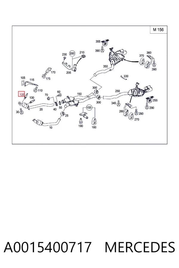 Sonda lambda, sensor de oxígeno antes del catalizador izquierdo A0015400717 Mercedes