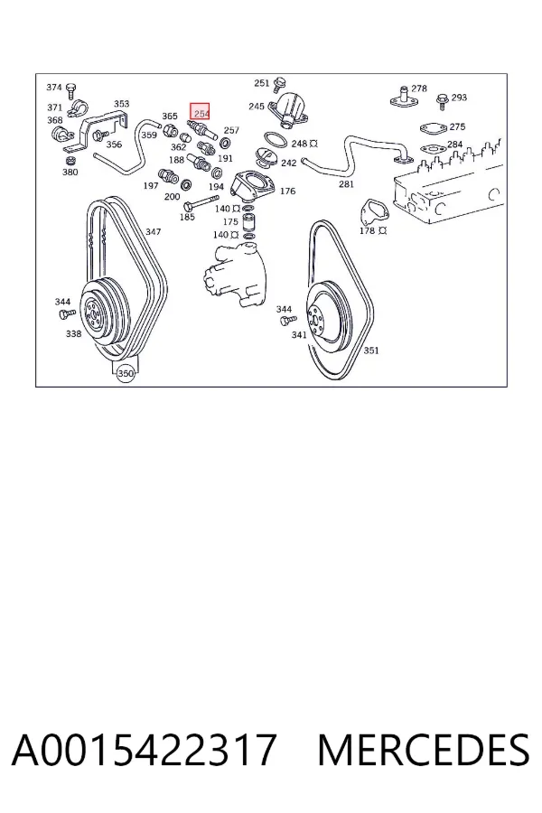 Sensor de temperatura A0015422317 Mercedes