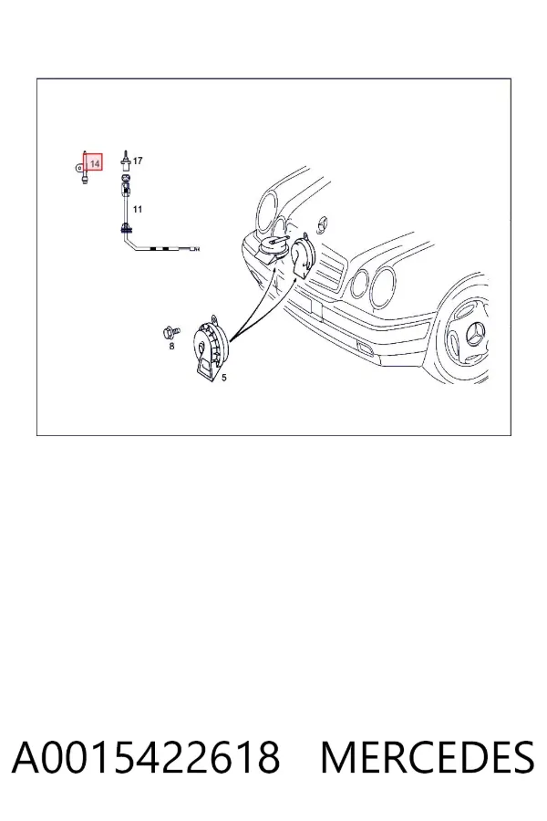 Sensor de temperatura ambiente A0015422618 Mercedes
