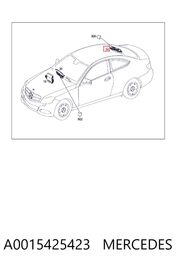 Pantalla de sensor de aparcamiento A0015425423 Mercedes