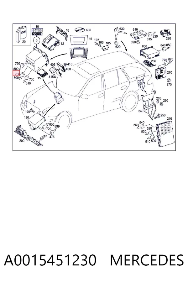  A0015451230 Mercedes