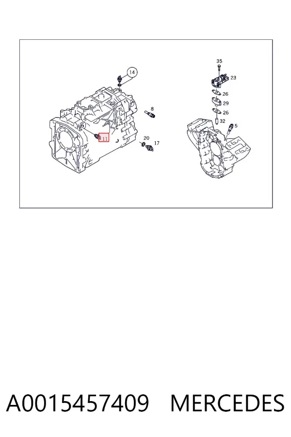Sensor de marcha atrás A0015457409 Mercedes