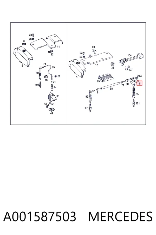 Bobina A001587503 Mercedes