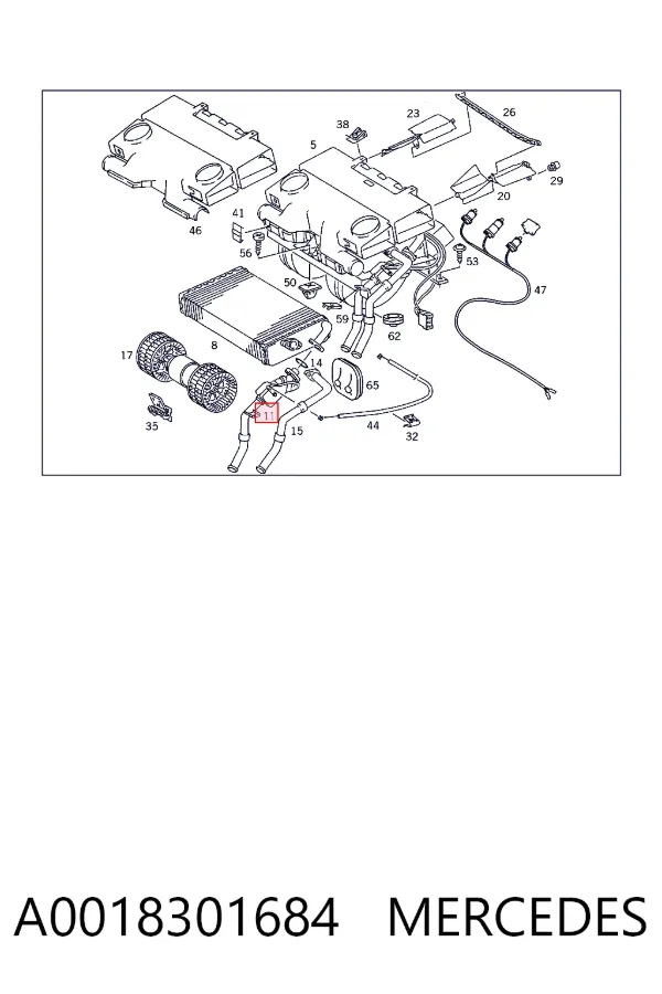 Válvula calefacción A0018301684 Mercedes