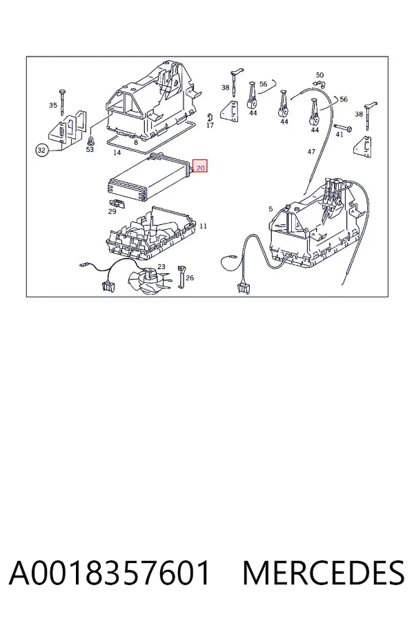 Radiador calefacción A0018357601 Mercedes