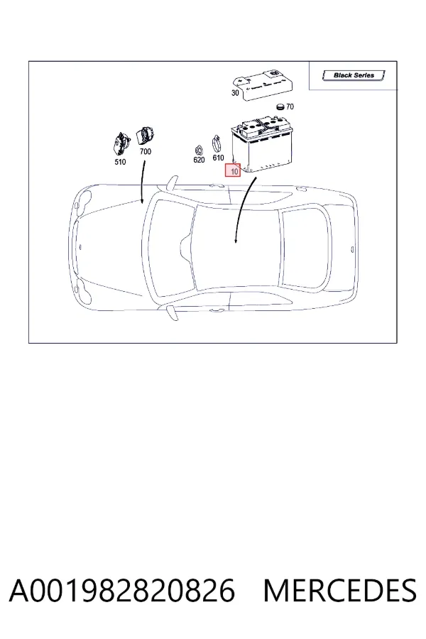 Batería A001982820826 Mercedes