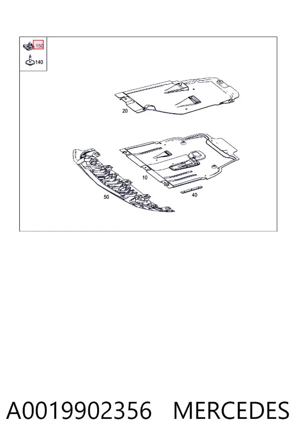 Tuerca remachable para tornillo autorroscante A0019902356 Mercedes