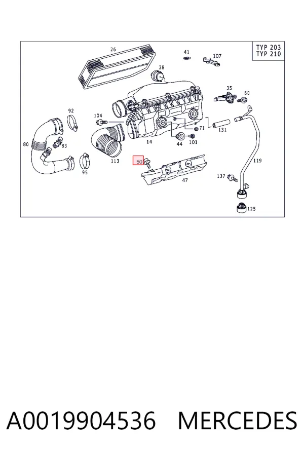  A0019904536 Mercedes