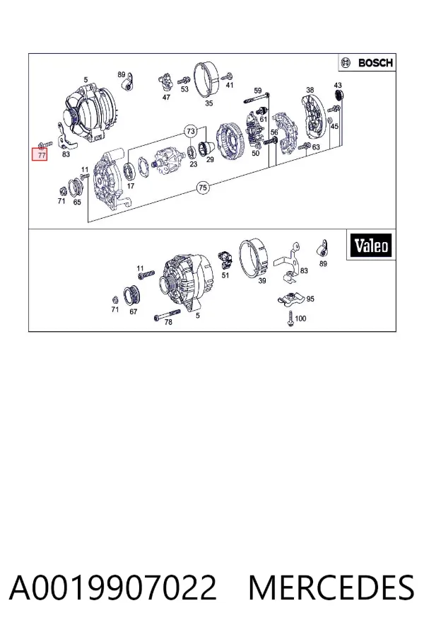  A0019907022 Mercedes