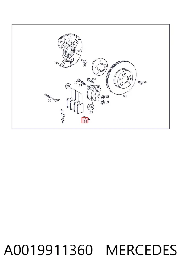  A0019911360 Mercedes