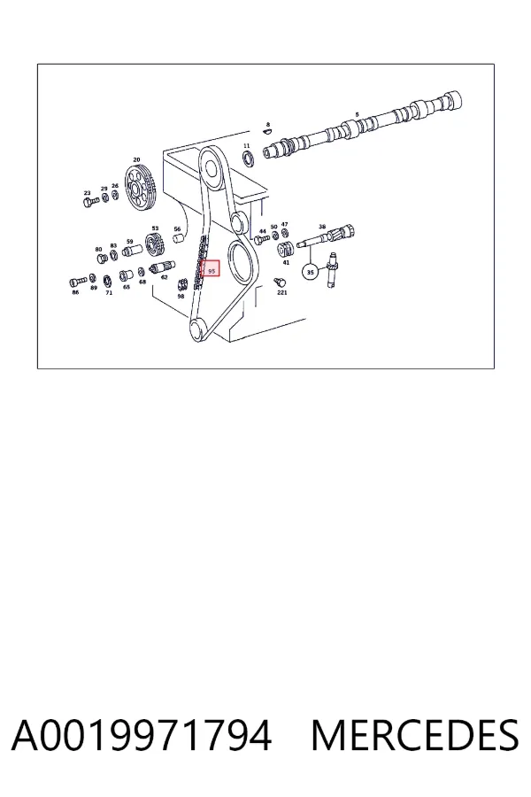 Cadena de distribución A0019971794 Mercedes