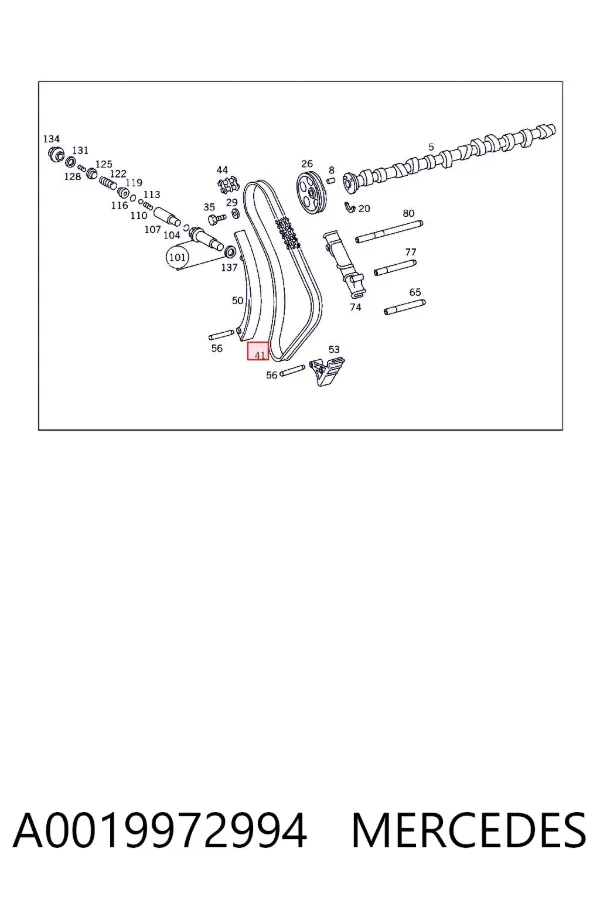 Cadena de distribución A0019972994 Mercedes