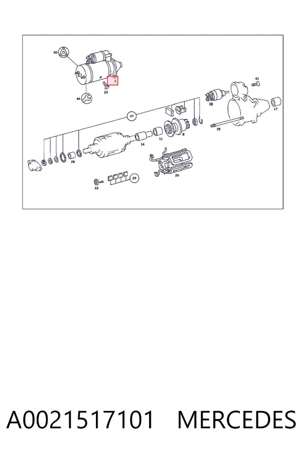Motor de arranque A0021517101 Mercedes