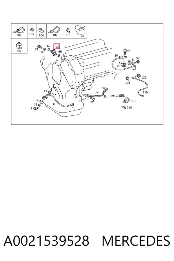 Sensor de árbol de levas A0021539528 Mercedes