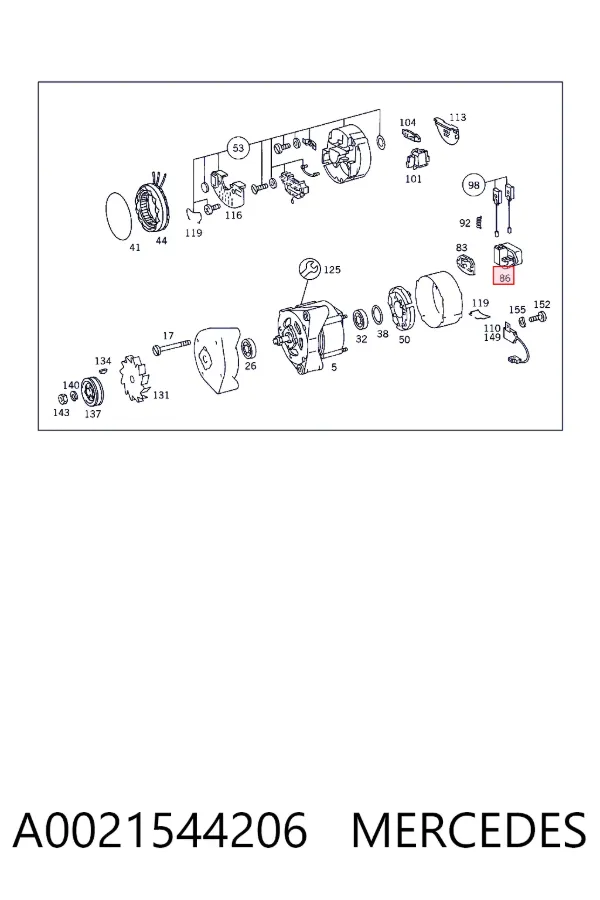 Regulador A0021544206 Mercedes