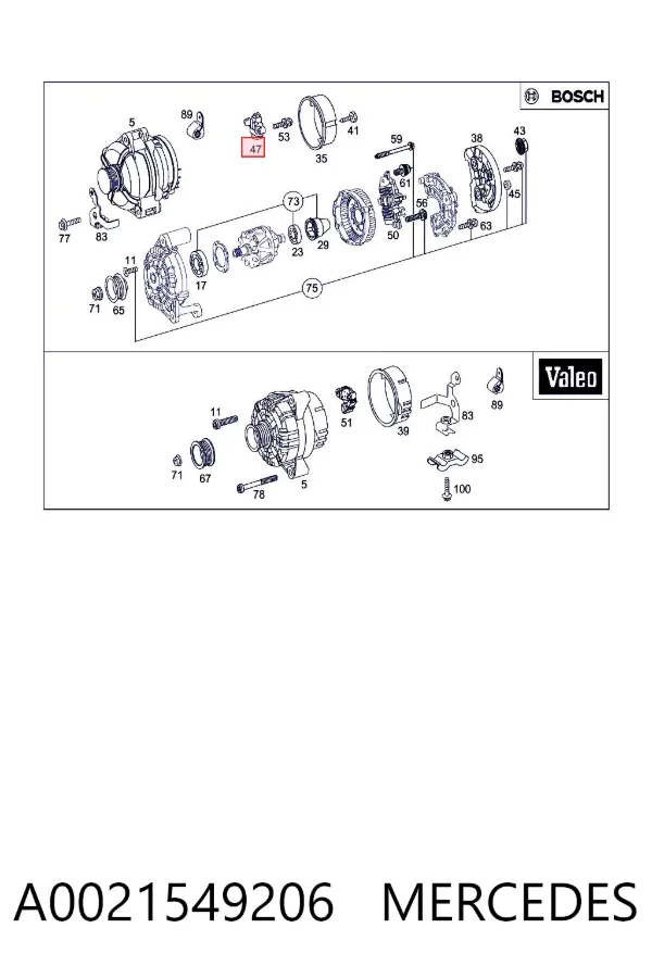 Regulador A0021549206 Mercedes