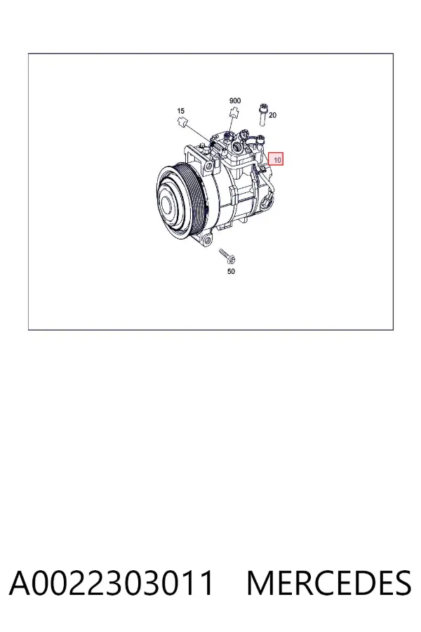 Compresor de aire acondicionado A0022303011 Mercedes