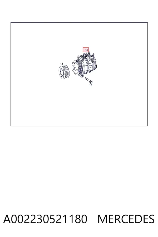 Compresor de aire acondicionado A002230521180 Mercedes
