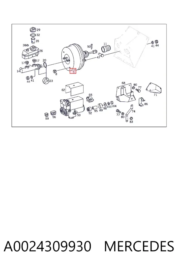 Servofreno A0024309930 Mercedes
