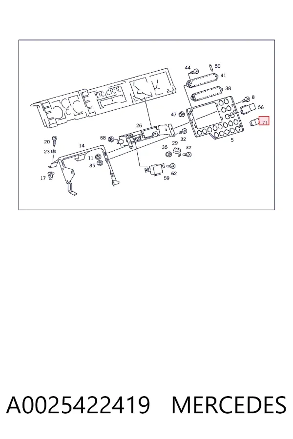 Relé eléctrico multifuncional A0025422419 Mercedes
