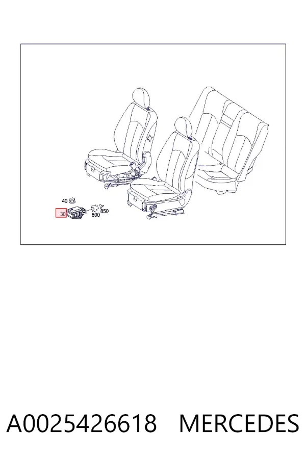 Sensor de aceleración lateral (ESP) A0025426618 Mercedes