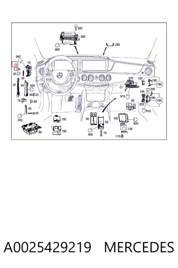 Relé ventilador A0025429219 Mercedes