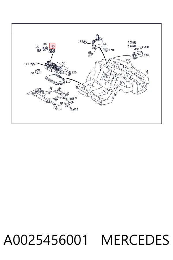 Caja de fusibles A0025456001 Mercedes