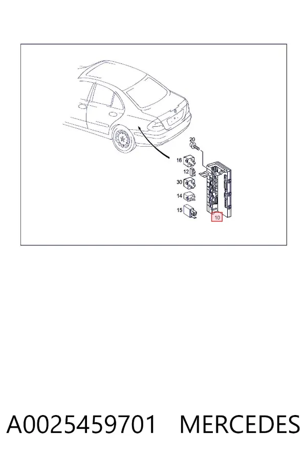 Módulo de adquisición de señales SAM A0025459701 Mercedes