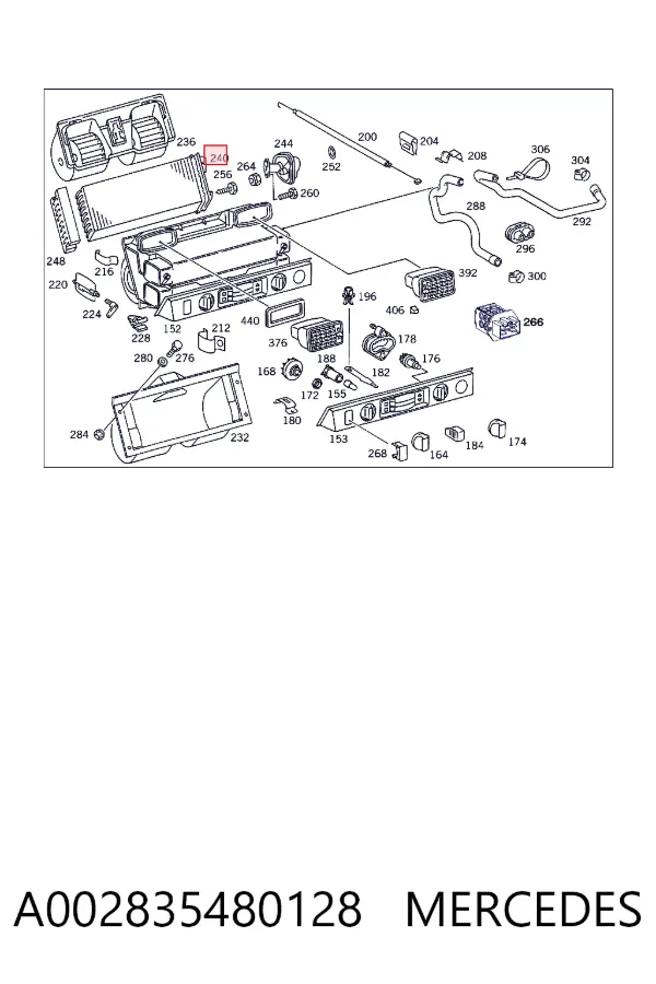 Radiador calefacción A002835480128 Mercedes