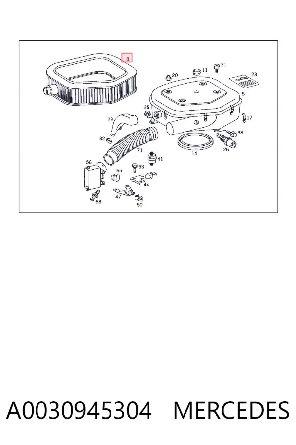 Filtro de aire A0030945304 Mercedes