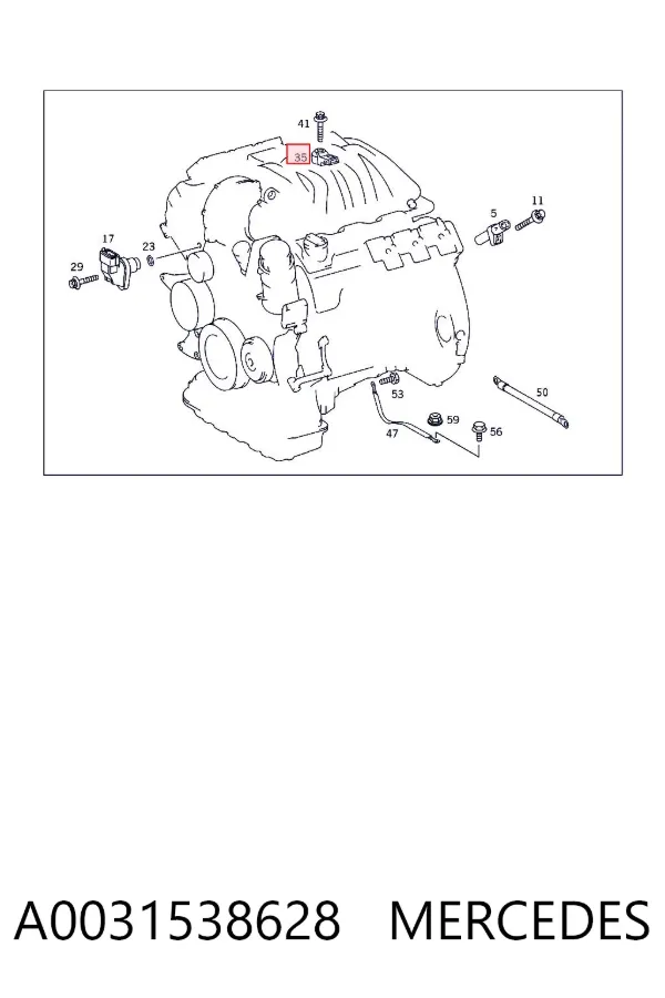 Sensor de detonacion A0031538628 Mercedes