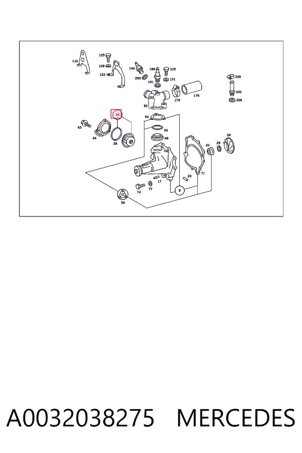 Termostato A0032038275 Mercedes