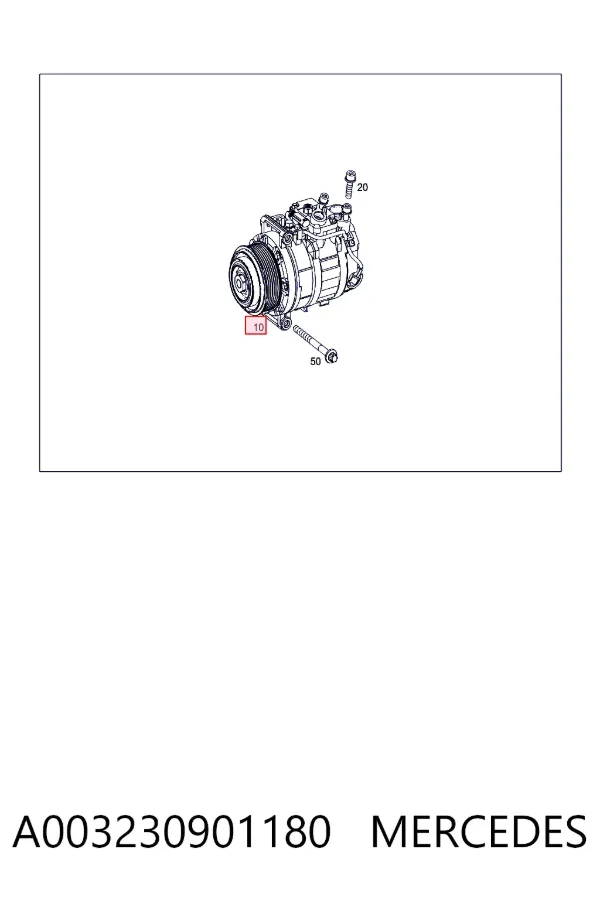 Compresor de aire acondicionado A003230901180 Mercedes