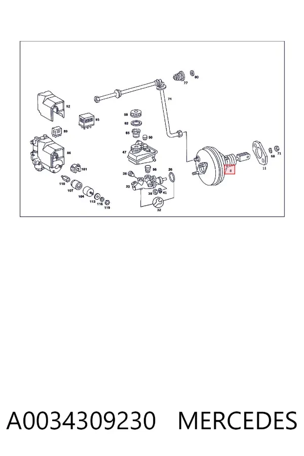 Servofreno A0034309230 Mercedes