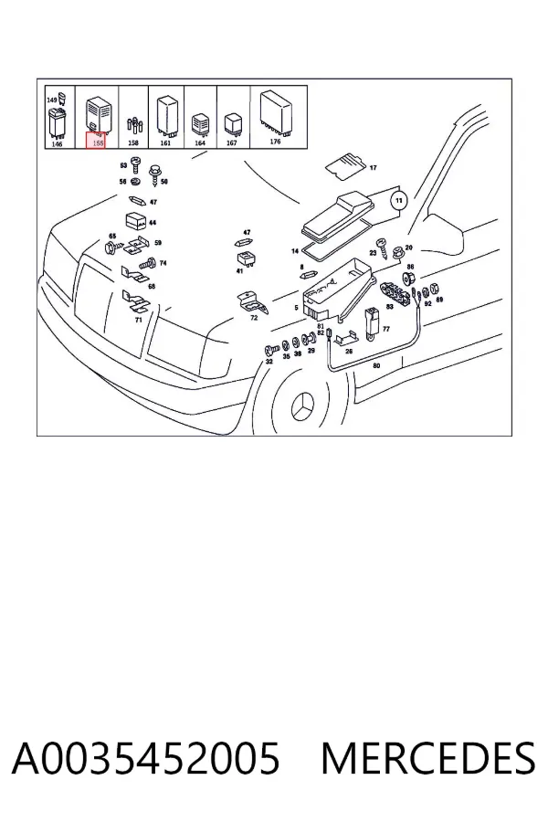 Relé de bomba eléctrica de combustible A0035452005 Mercedes