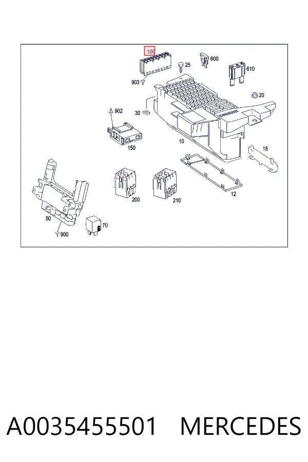 Caja de fusibles A0035455501 Mercedes